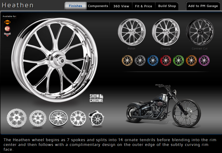 billet harley wheels